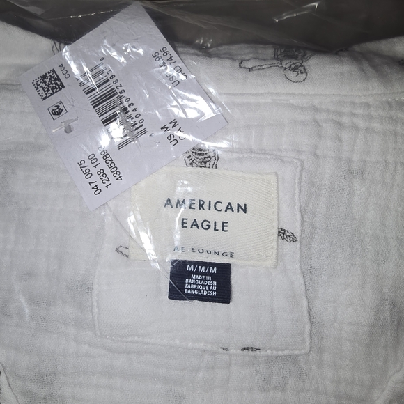 AE Aerie Halloween Skeleton Cotton Gauze Pajama Set Size MED - Picture 4 of 9